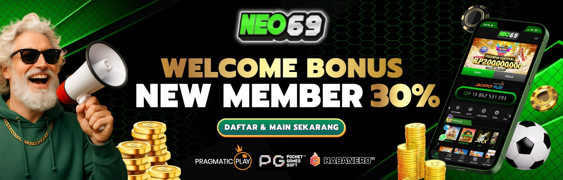 WELCOME BONUS NEW MEMBER 30%